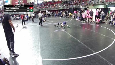 53 lbs Champ. Round 1 - Clayton Dostal, Howells-Dodge vs Syrus Bazer, Nebraska Wrestling Academy