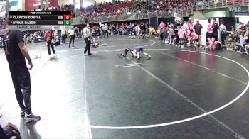 53 lbs Champ. Round 1 - Clayton Dostal, Howells-Dodge vs Syrus Bazer, Nebraska Wrestling Academy