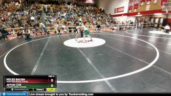 126 lbs Cons. Semi - Afton Cox, Lander Middle School vs Myles Baugh, Worland Middle School