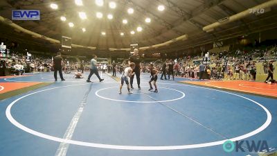 49 lbs Round Of 16 - Trysten Harris, Pin-King All Stars vs Reagan Kearns, Honey Badgers Wrestling Club