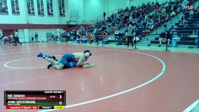 197 lbs Champ. Round 1 - Nic Sigrah, Treasure Valley Community College vs Amin Qouchbane, Unattached