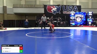 8U Boys - 40 lbs Champ. Round 3 - Arthur Robles, Brighton Wrestling Club vs Samuel Spine, Floyd Wrestling Club