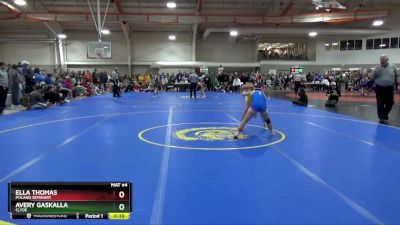 100 lbs Cons. Round 5 - Ella Thomas, Poland Seminary vs Avery Gaskalla, Clyde