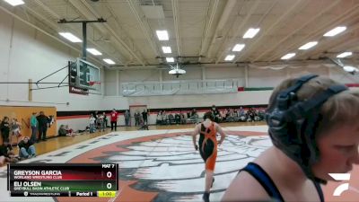 135-160 lbs Cons. Round 3 - Greyson Garcia, Worland Wrestling Club vs Eli Olsen, Greybull Basin Athletic Club