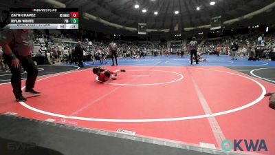 70 lbs Consi Of 4 - Rylin White, Pin-King All Stars vs Zayn Chavez, Del City Little League Wrestling