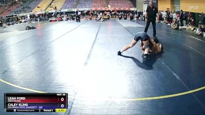 101 lbs Round 5 - Caley Kling, Colorado State University - Wo vs Leah Ford, Unattached