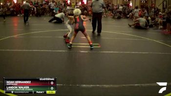 56 lbs Quarterfinal - Noah Hernandez, Unattached vs Landon Walker, Glasgow Wrestling Academy