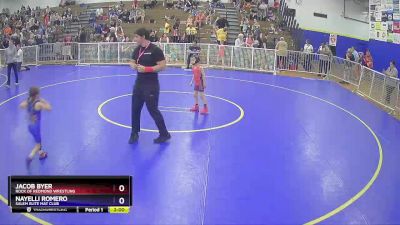 45 lbs Round 2 - Jacob Byer, Rock Of Redmond Wrestling vs Nayelli Romero, Salem Elite Mat Club