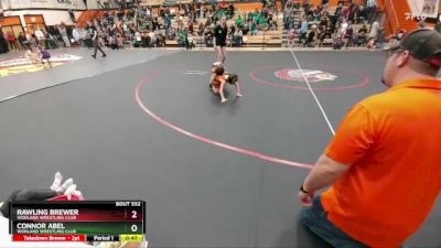 62 lbs Cons. Round 4 - Connor Abel, Worland Wrestling Club vs Rawling Brewer, Worland Wrestling Club