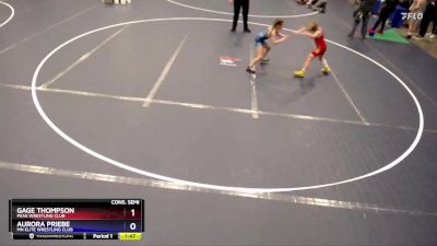 71 lbs Cons. Semi - Gage Thompson, Peak Wrestling Club vs Aurora Priebe, MN Elite Wrestling Club