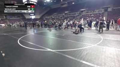 63 lbs Quarters - Caylix Casias, Pikes Peak Warriors Wrestling vs Nicolas Lott, Dragon Wrestling Club