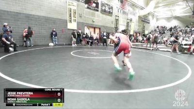 128 lbs Cons. Round 1 - Jesse Previtera, Albiani Middle School vs Noah Gaxiola, Gaxiola Wrestling