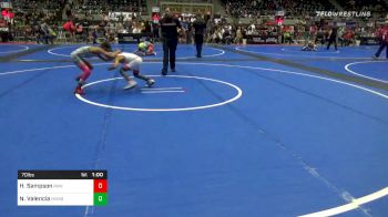 70 lbs Consolation - Hilkyah Sampson, Rollers Academy vs Nickolas Valencia, NM Bad Boyz