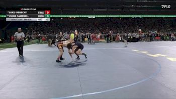 D3-126 lbs Cons. Round 2 - Chris Campbell, Algonac vs Luke Isbrecht, Watervliet