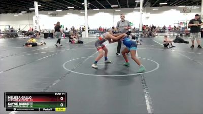 100 lbs Round 5 (6 Team) - Melissa Gallo, U2 Starts & Stripes vs Kayne Burkett, Mat Warriors Blue