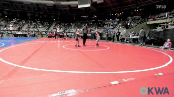 40 lbs Semifinal - Wyatt Worth, Collinsville Cardinal Youth Wrestling vs Kinser Baker, Berryhill Wrestling Club