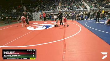 70 lbs Cons. Round 3 - Gavin Kirby, Glenrock Wrestling Club vs Carson Barnhart, Douglas Wrestling Club