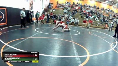 120 lbs Semifinal - Noah Matthews, Centerburg vs Josh Brown, Loudonville