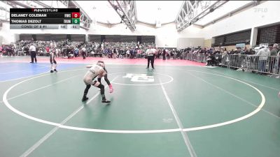 52-B lbs Consi Of 8 #1 - Delaney Coleman, Fightin Irish Wrestling Club vs Thomas Dezolt, Truman Rams