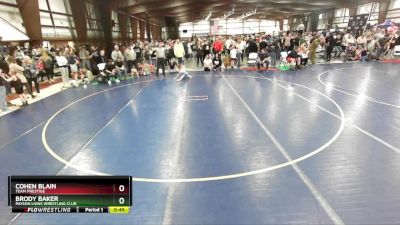 49 lbs Cons. Round 4 - Cohen Blain, Team Prestige vs Brody Baker, Payson Lions Wrestling Club