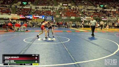 AA - 132 lbs Cons. Round 2 - John Hire, Missoula Sentinel vs Simon Hensley, Helena