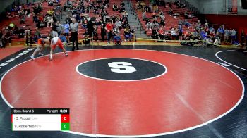 152 lbs Cons. Round 5 - Cody Proper, Corry Area Hs vs Shawn Robertson, Fort Cherry Hs