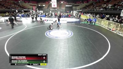 87 lbs Cons. Round 3 - Shane Foster, Tracy Wrestling Club vs Isaiah Olivarez, Atwater Youth Wrestling