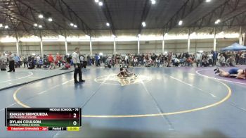 75 lbs Cons. Semi - Khasen Srimoukda, South Middle School vs Dylan Coulson, Canfield Middle School