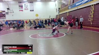 157 lbs Cons. Round 3 - Christian Hirak, Seton Hill vs Kolton Parsons, Fairmont State