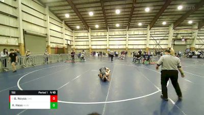 150 lbs 5th Place Match - Braden Noyes, Carbon Wrestling Club vs Hazen Hess, Wyoming Underground Wrestling