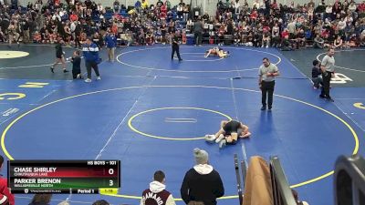 101 lbs Quarterfinal - Parker Brenon, Williamsville North vs Chase Shirley, Chautauqua Lake