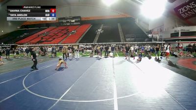 70 lbs 3rd Place Match - Davina Chavez, Nevada vs Taya Anelon, Alaska