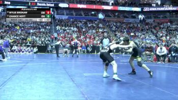 1A-150 lbs Champ. Round 1 - Wylie Brokaw, Lenox vs Chance Hoyt, Iowa Valley, Marengo