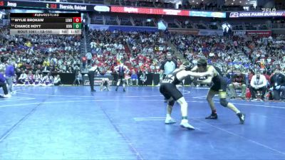 1A-150 lbs Champ. Round 1 - Wylie Brokaw, Lenox vs Chance Hoyt, Iowa Valley, Marengo