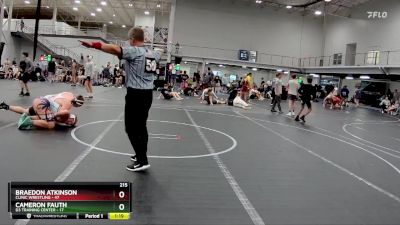 215 lbs Placement (4 Team) - Cameron Fauth, D3 Training Center vs Braedon Atkinson, Clinic Wrestling