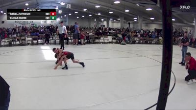 28 lbs 2nd Place Match - Lucas Klein, Cavalry Wrestling Club vs Steel Johnson, Norris Wrestling Club