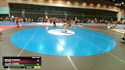 140-148 lbs Round 1 - Alijah Juarez, Greenwave Youth Wrestling vs Brynn Madden, USA Gold