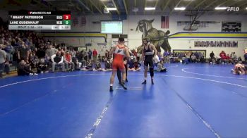 150 lbs Quarterfinal - Brady Patterson, Benton Community vs Lane Gudenkauf, West Delaware, Manchester