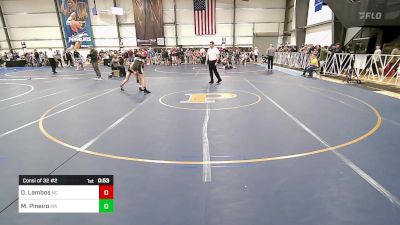 95 lbs Consi Of 32 #2 - Dino Lambos, NC vs Miles Pineiro, MA