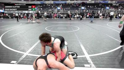 155 lbs 3rd Place - Andrew Clayton, Central Kentucky Wrestling Academy vs Cole Sackett, Angry Fish