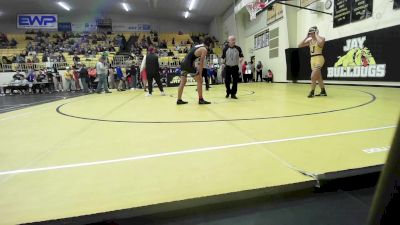 140-A lbs Quarterfinal - Justus Beatty, Victory Christian JH vs Conlee Curry, Jay Junior High