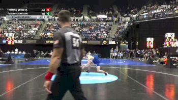 157 lbs Champ. Round 1 - Liam Flanagan, Wash. & Lee vs Thomas DiResta, JWU (Providence)