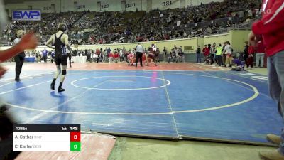 108 lbs Round Of 64 - Aiden Gather, Hinton Comets vs Chance Carter, Deer Creek