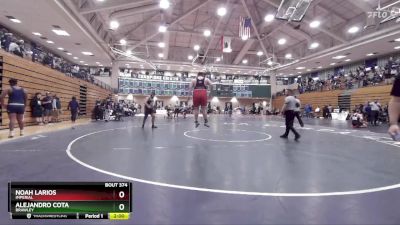 285 lbs Champ. Round 2 - Alejandro Cota, Brawley vs Noah Larios, Imperial