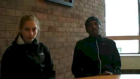 Kendra Schaaf & Simon Bairu prerace 2008 Canadian XC Championships