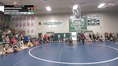30 lbs Round 2 - Brogan Bierman, Team Bosco vs Macklin Wellington, Tiger Wrestling Club