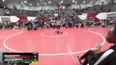 65-71 lbs Round 2 - Austin Bilderback, Hamilton Heights WC vs William Beasley, Center Grove WC