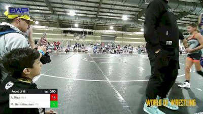 92 lbs Round Of 16 - Azyah Rice, Inland Elite Wrestling Club vs Miley Bernshausen, 2TG