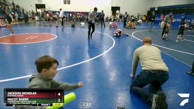 62 lbs 3rd Place Match - Macoy Baker, Torrington Wrestling Club vs Jackson Nicholas, Eastside United