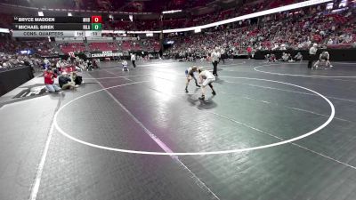 106 lbs Cons. Quarters - Bryce Madden, Mount Horeb/Barneveld vs Michael Sirek, Rice Lake